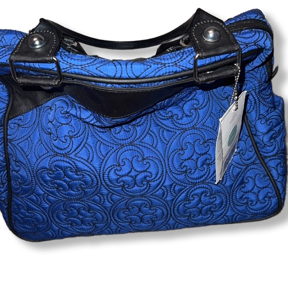 Petunia Pickle Bottom Blue Diaper Bag Quilted - Picture 6 of 7